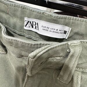 Zara Sage Green Denim Pants